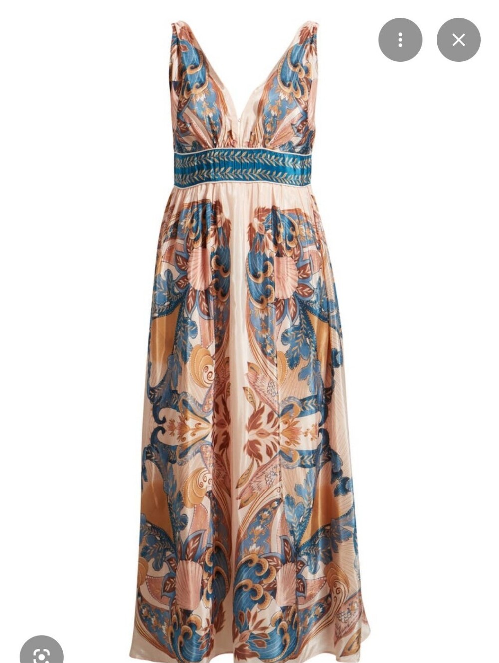 NWT Farm Rio Garden Scarf Print Midi Dress